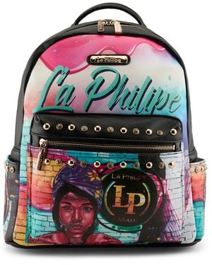 La Philipe The Wall Art Backpack - Black