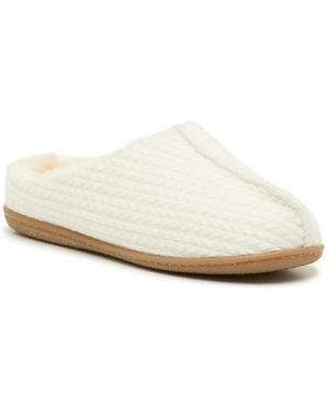 Minnetonka Rosemary Clog Slipper - White