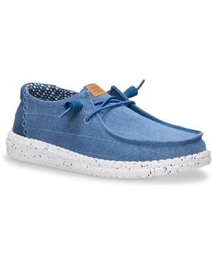 HEYDUDE Wendy Chambray Grid Slipon - Blue