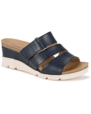 BareTraps Wide Width Michi Wedge Sandal - Blue