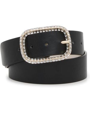 Steve Madden Bling Buckle Belt - Black