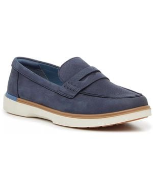 Hush Puppies Wide Width Leo Penny Loafer - Blue