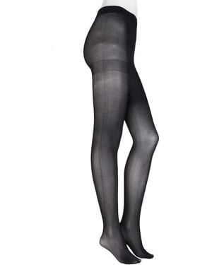 Steve Madden Solid Opaque Tights - Black
