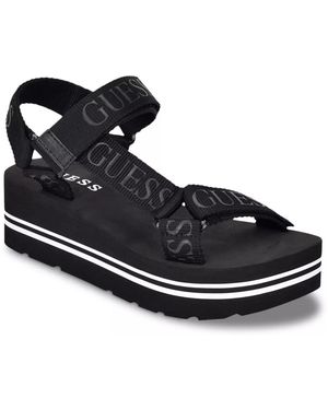 Guess Avin Wedge Sandal - Black