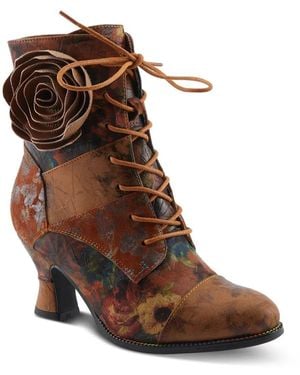 L'ARTISTE Roselia Flow Bootie - Brown