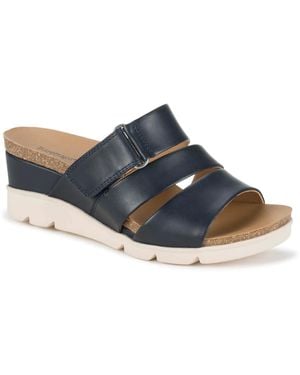 BareTraps Wide Width Michi Wedge Sandal - Blue