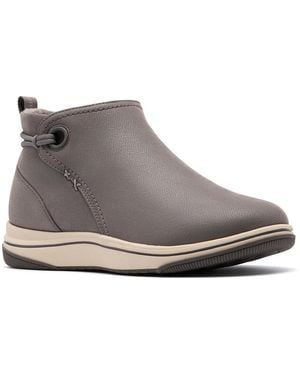 Clarks Cloudsteppers Breeze Derby Wedge Booties - Gray