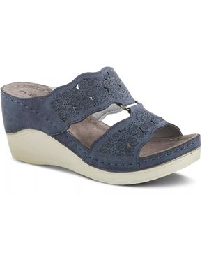 Flexus by Spring Step Dreiser Wedge Sandal - Blue