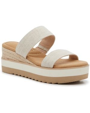 Kelly & Katie Wide Width Tiama Espadrille Wedge Sandal - Black