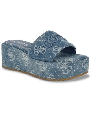 Guess Bintai Wedge Sandal - Blue
