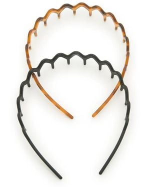 Kitsch Zigzag Headband Set 2 Ct - Black