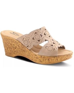 Spring Step Flamyo Wedge Sandal - Brown