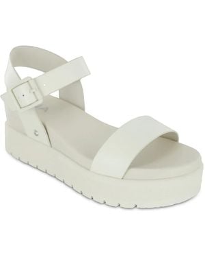MIA Kayci Platform Wedge Sandal - White