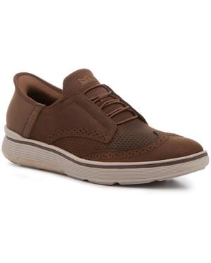Mark Nason Hands Free Slipins: Garret Wingtip Oxford - Brown