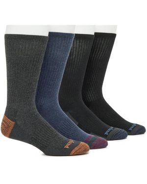 Timberland Performance Cushioned Crew Socks 4 Pack - Black