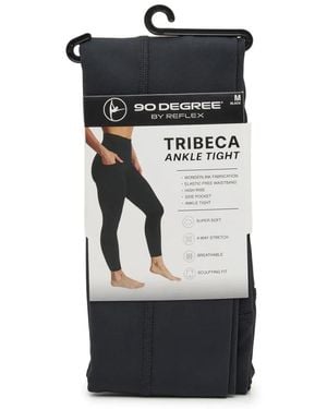 90 Degrees Tribeca Ankle Tights - Black