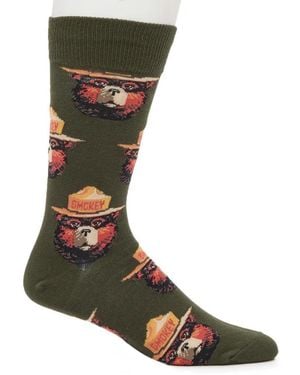 Socksmith Smokey The Bear Crew Socks - Black