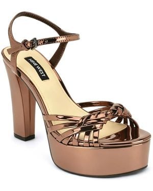 Nine West Nayya Platform Sandal - Metallic