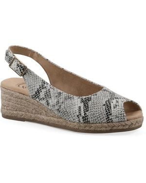 White Mountain Maize Espadrille Wedge Sandal - Gray