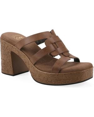 White Mountain Barillo Platform Sandal - Brown