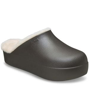 Crocs™ Dylan Platform Lined Clog; Espresso Sandstone - Black