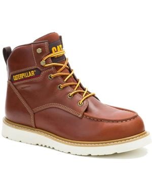 Caterpillar Reclaimer Wedge Waterproof Steel Toe Work Boot - Brown