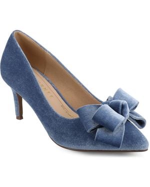 Journee Collection Crystol Pump - Blue