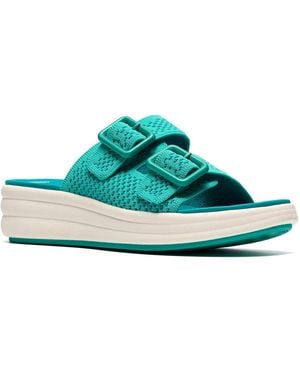 Clarks Cloudstepper Drift Faye Wedge Sandal - Blue
