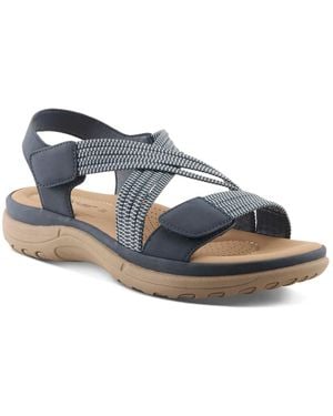 Flexus by Spring Step Crossbeam Wedge Sandal - Blue