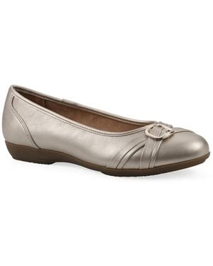 White Mountain Calming Ballet Flat - Metallic