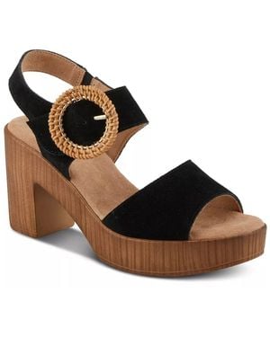 Spring Step Gamona Platform Sandal - Black