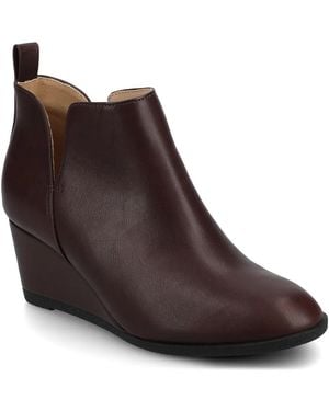 Journee Collection Mylee Wedge Bootie - Brown