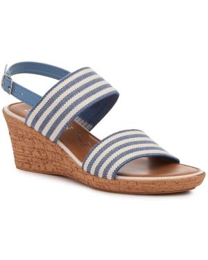 Italian Shoemakers Vienne Wedge Sandal - Blue