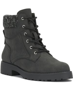 Crown Vintage Tarrie Combat Boot - Black