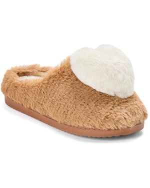 Dearfoams Rosie Furry Icon Clog Slipper - Black