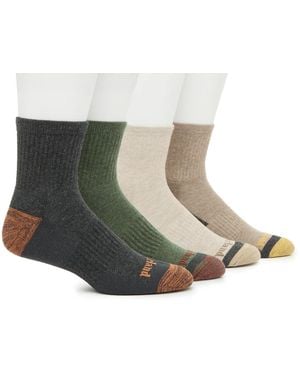 Timberland Performance Cushioned Quarter Socks 4 Pack - Gray