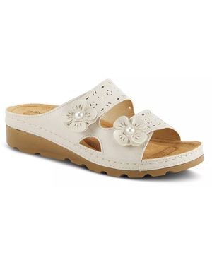 Flexus by Spring Step Pamola Wedge Sandal - White
