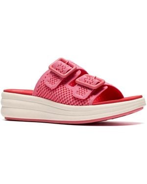 Clarks Cloudstepper Drift Faye Wedge Sandal - Red