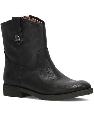 Frye & Co. Kellie Button Short Bootie - Black