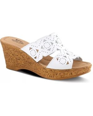 Spring Step Flamyo Wedge Sandal - White