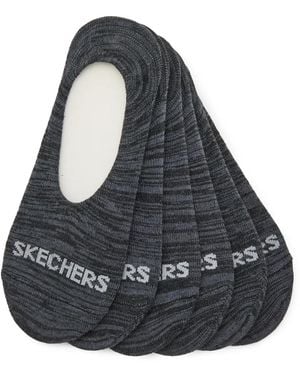 Skechers Sport No Show Liners 6 Pack - Black
