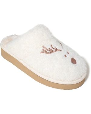 Minnetonka Reindeer Slipper - White