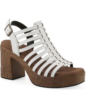 White Mountain Barbea Platform Sandal - Brown