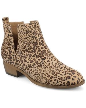 Journee Collection Wide Width Rimi Bootie - Brown