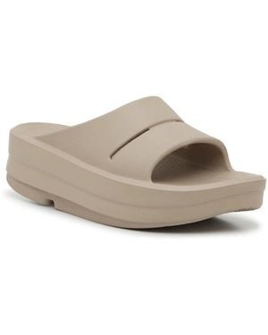 OOFOS Oomega Ooahh Wedge Sandal - Natural