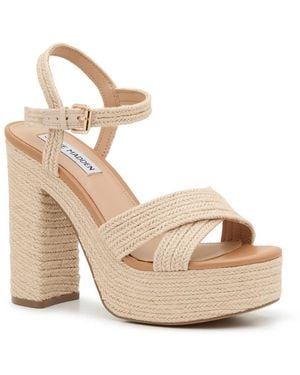 Steve Madden Gloriah Espadrille Platform Sandal - White