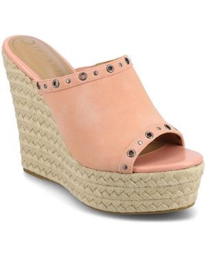 Journee Collection Yari Wedge Sandal - Black