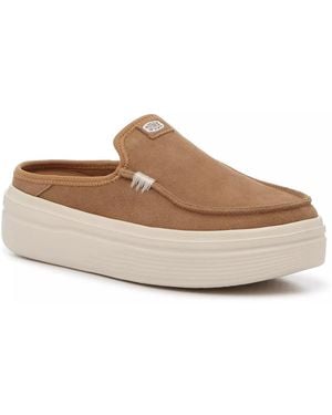 HEYDUDE Austin Platform Clog - Brown