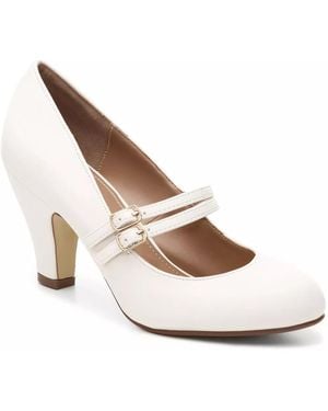 Journee Collection Windy Mary Jane Pump - White