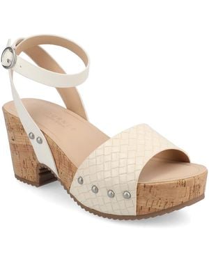 Journee Collection Vanessa Platform Sandal - Metallic